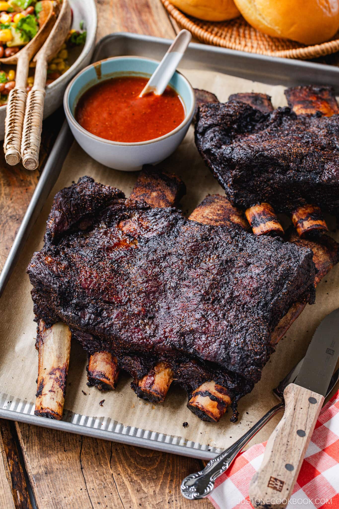A Single Rib Bbq Smoked Beef Ribs • Just One Cookbook